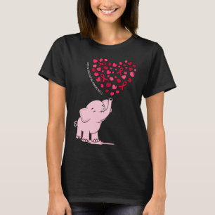 Elephant Heart Ribbon Brain Aneurysm Awareness Mon T-Shirt
