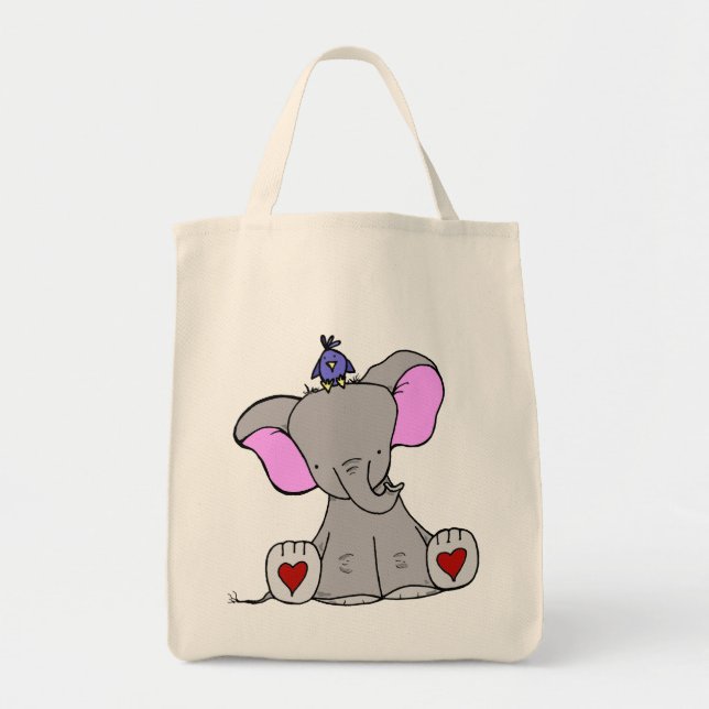 Elephant Heart Tote Bag (Front)
