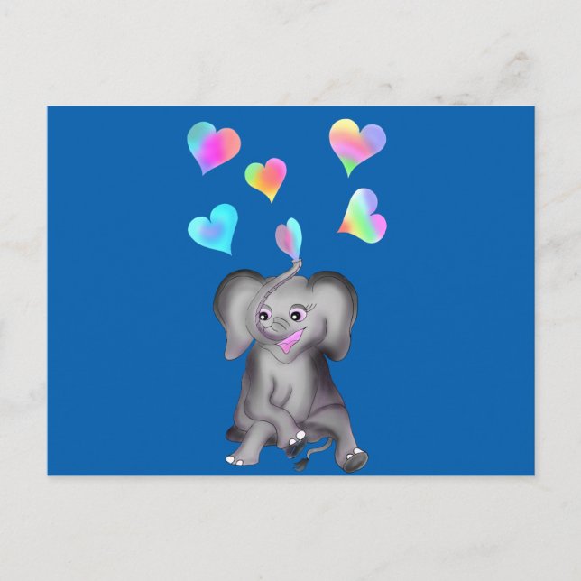 Elephant Hearts by The Happy Juul Company Postcard (Front)