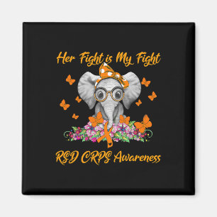 Elephant Her Fight Is My Fight Rsd Crps Awareness Magnet