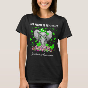 Elephant Her Fight is My Fight Scoliosis Awareness T-Shirt