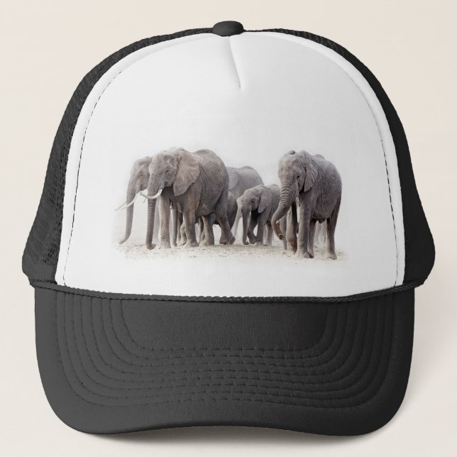 Elephant Herd Trucker Hat (Front)