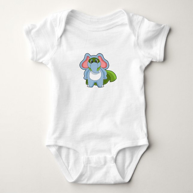 Elephant Hero Baby Bodysuit (Front)