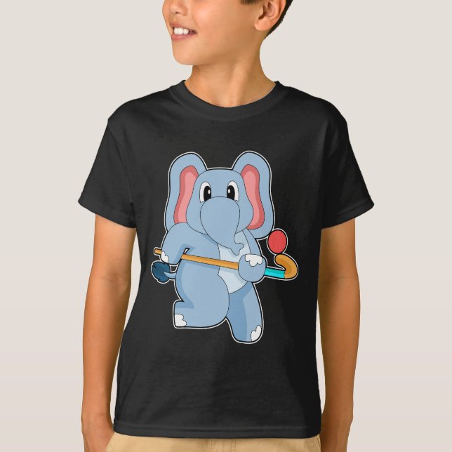 Elephant Hockey Hockey stick T-Shirt (Front)