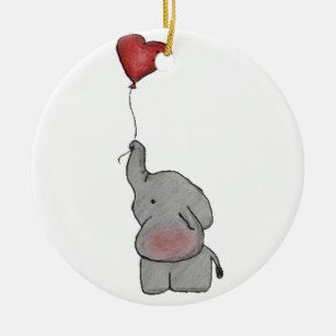 Cute Elephant Drawing Christmas Tree Decorations Ornaments