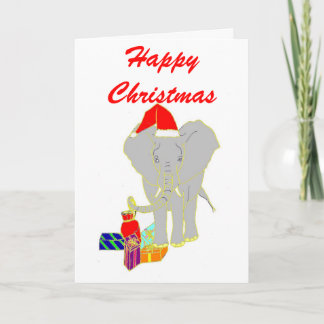 Elephant Holiday Card
