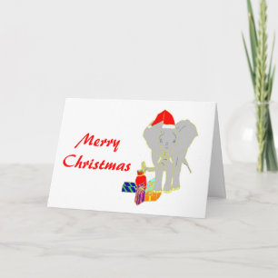 Elephant Holiday Card