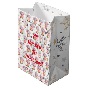 Elephant Holidays Customise Medium Gift Bag