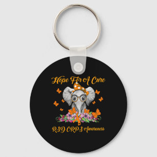 Elephant Hope For A Cure Rsd Crps Awareness Key Ring