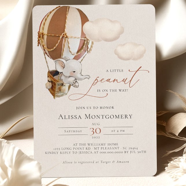 Elephant Hot-Air Balloon Invitation (Creator Uploaded)