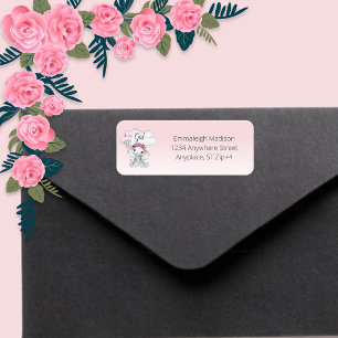 Elephant HotAir Balloon Baby Shower Return Address
