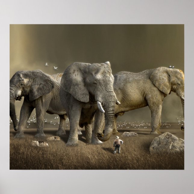 Elephant Hunter on Safari Poster (Front)