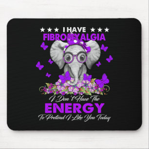 Elephant I Have Fibromyalgia Awareness Gifts Mouse Mat