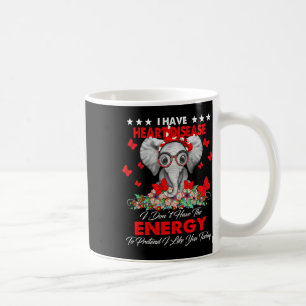 Elephant I Have Heart Disease Awareness Gifts Coffee Mug