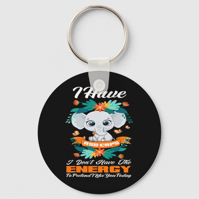 Elephant I Have RSD CRPS Awareness  Key Ring (Front)