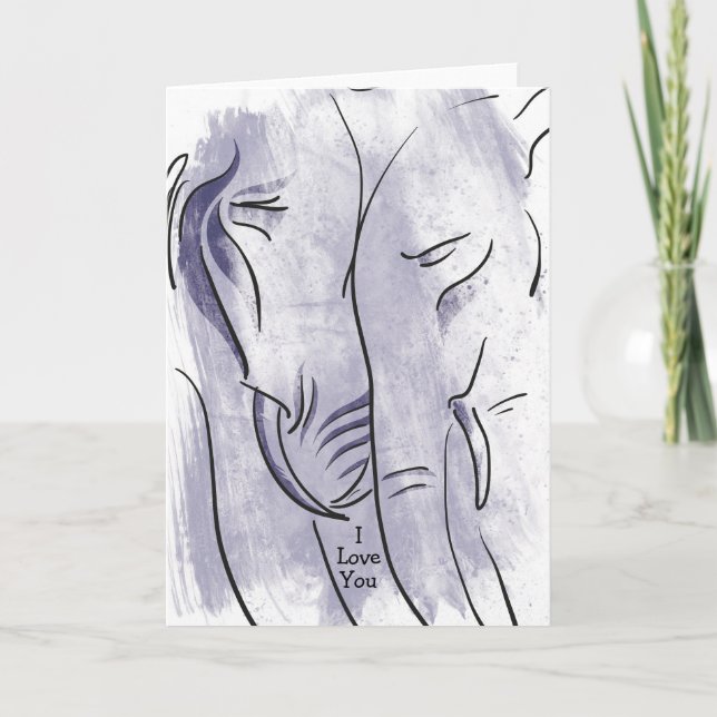 Elephant I love you card (Front)