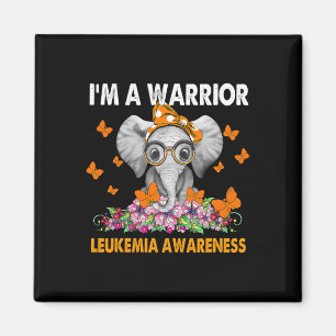 Elephant I’m A Warrior Leukaemia Awareness Magnet