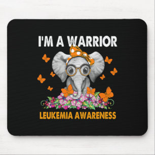 Elephant I’m A Warrior Leukaemia Awareness Mouse Mat