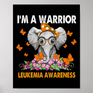 Elephant I’m A Warrior Leukaemia Awareness Poster