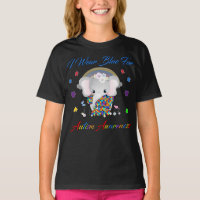 Elephant I Wear Blue For Autism Awareness
