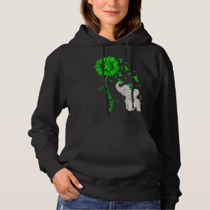 Elephant I Wear Green For Mental Health Awareness Hoodie