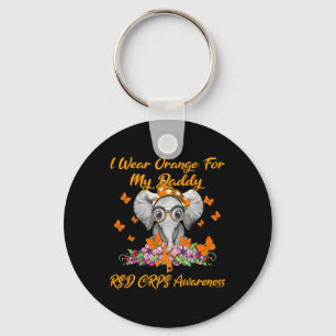 Elephant I Wear Orange For My Daddy RSD CRPS Aware Key Ring