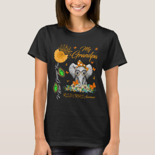 Elephant I Wear Orange For My Grandpa Rsd Crps Awa T-Shirt