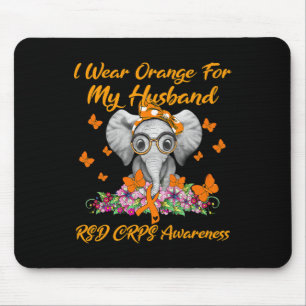 Elephant I Wear Orange For My Husband Rsd Crps Awa Mouse Mat