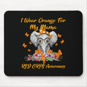 Elephant I Wear Orange For My Mama Rsd Crps Awaren Mouse Mat