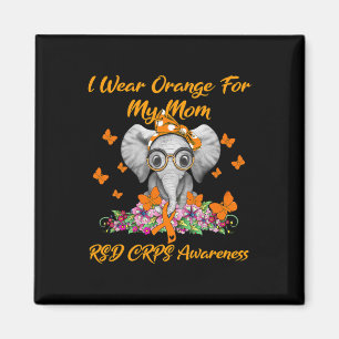 Elephant I Wear Orange For My Mum Rsd Crps Awarene Magnet
