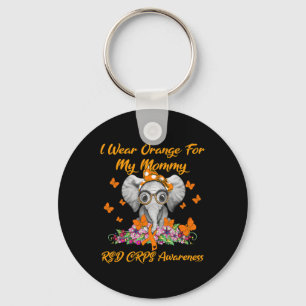 Elephant I Wear Orange For My Mummy Rsd Crps Aware Key Ring