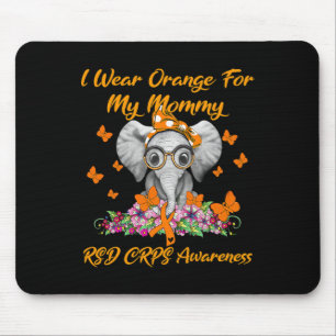 Elephant I Wear Orange For My Mummy Rsd Crps Aware Mouse Mat