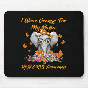 Elephant I Wear Orange For My Papa RSD CRPS Awaren Mouse Mat