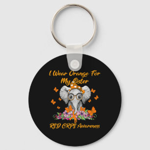 Elephant I Wear Orange For My Sister Rsd Crps Awar Key Ring