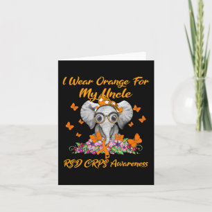 Elephant I Wear Orange For My Uncle RSD CRPS Aware Card
