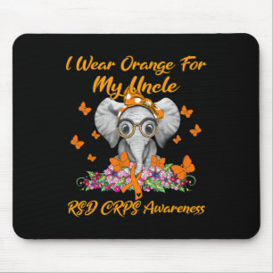 Elephant I Wear Orange For My Uncle Rsd Crps Aware Mouse Mat