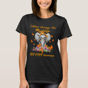 Elephant I Wear Orange For My Wife RSD CRPS Awaren T-Shirt