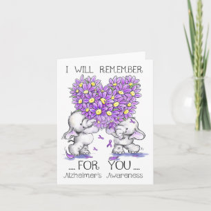 Elephant I Will Remember For You Flower Heimerheim Card