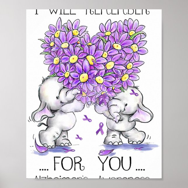 Elephant I Will Remember For You Flower Heimerheim Poster (Front)
