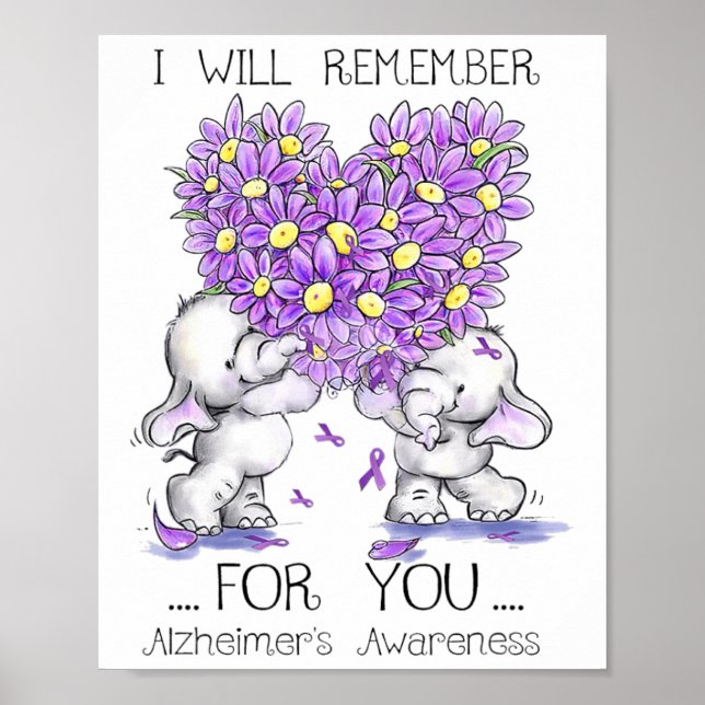Elephant I Will Remember For You Flower Heimerheim Poster (Front)