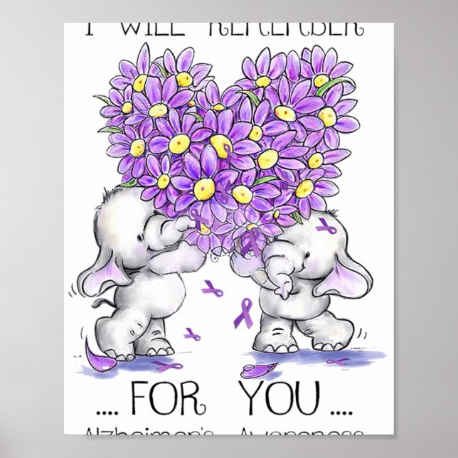 Elephant I Will Remember For You Flower Heimerheim Poster (Front)