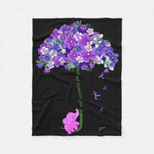 Elephant I Will Remember For You Sunflower Heimerh Fleece Blanket