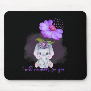 Elephant I Will Remember For You Sunflower Heimerh Mouse Mat