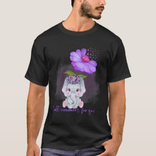 Elephant I Will Remember For You Sunflower Heimerh T-Shirt