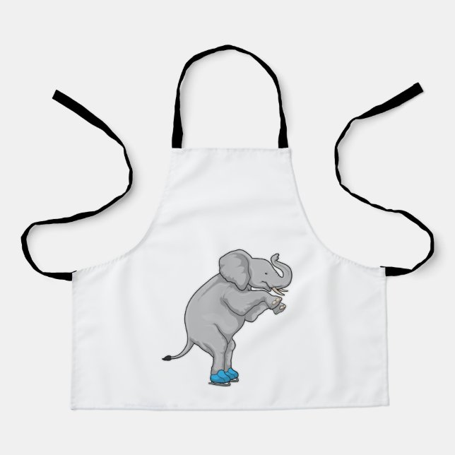 Elephant Ice skating Ice skates Apron (Front)