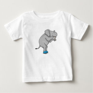 Elephant Ice skating Ice skates Baby T-Shirt