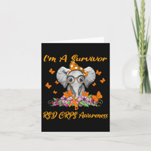 Elephant I'm A Survivor Rsd Crps Awareness Card