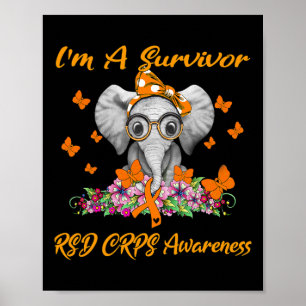 Elephant I'm A Survivor Rsd Crps Awareness Poster