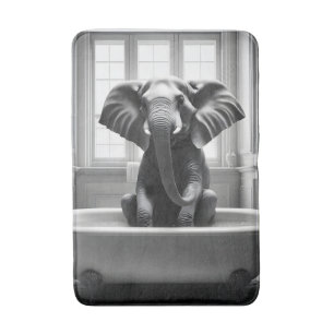 Elephant in bath mat