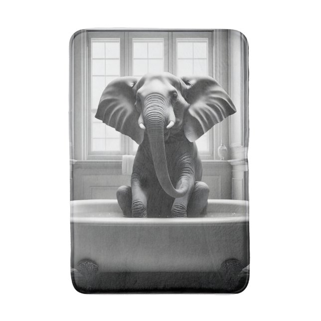 Elephant in bath mat (Front Vertical)